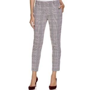 Theory Treeca CL Ankle Pants in Brant Check Black White Houndstooth Check sz 10